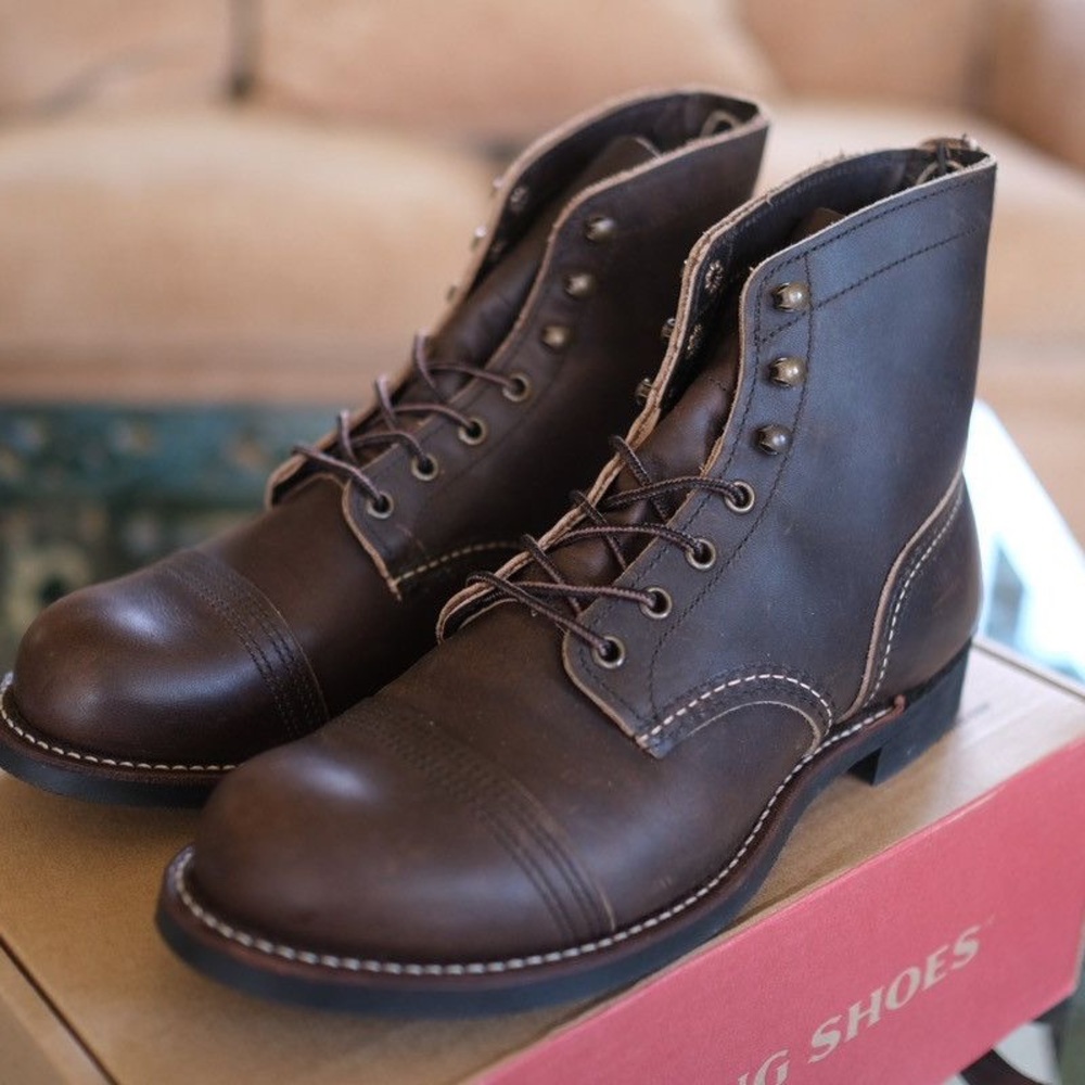 Red Wing Brown Leather Boots Rugged and Durable